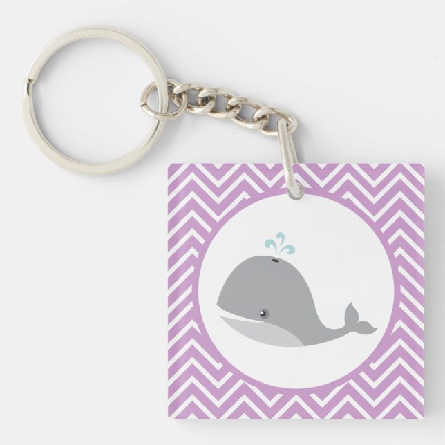 Sea Creatures Square Keychain (Front)