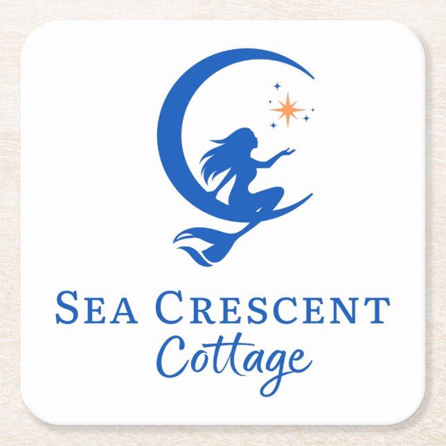 Sea Crescent Cottage Coasters (Front)