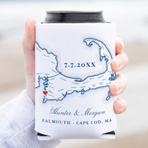 Sea Crest Falmouth Cape Cod Wedding Favour Can Cooler