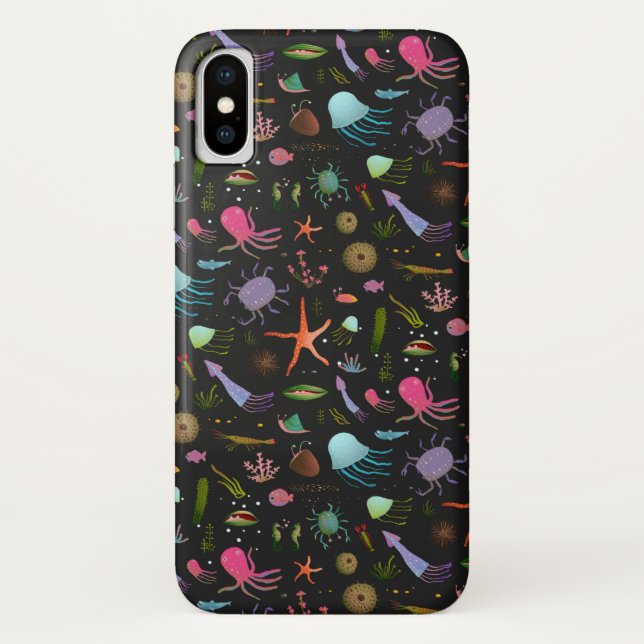 Sea Critters Pattern Case-Mate iPhone Case (Back)