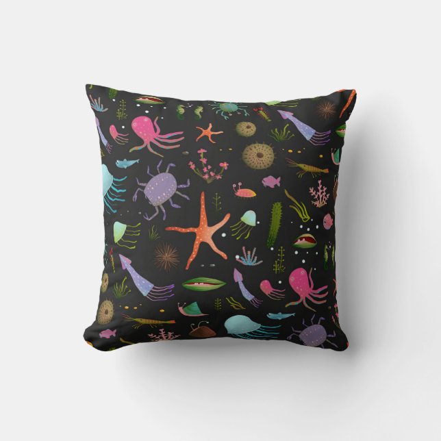 Sea Critters Pattern Cushion (Front)