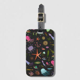 Sea Critters Pattern Luggage Tag