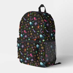 Sea Critters Pattern Printed Backpack