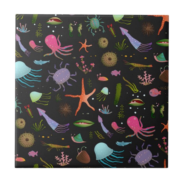 Sea Critters Pattern Tile (Front)