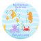 SEA CRITTERS Under Sea Baby Shower Favour Sticker