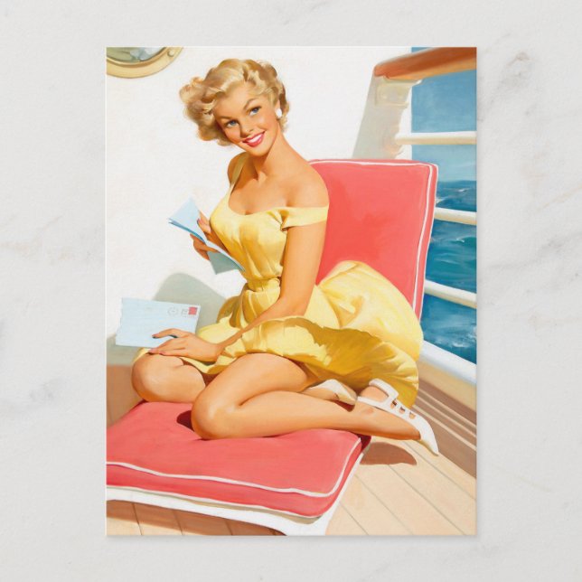 Sea cruise pin up postcard (Front)