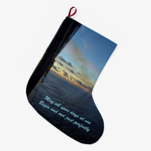 Sea Days Wishes Large Christmas Stocking