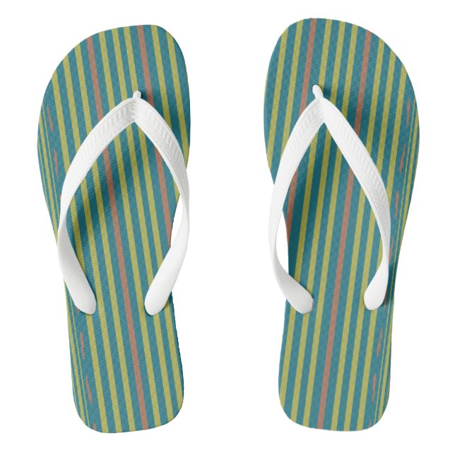 Sea Desert and Clay Stripes   Flip Flops (Footbed)