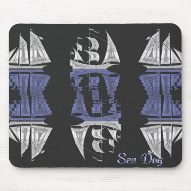 Sea Dog Nautical Mouse Pad (Front)
