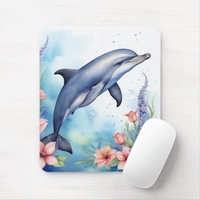 Sea Dolphin Mouse Mat (With Mouse)