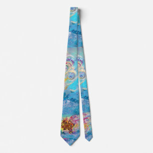 SEA DRAGON Aqua Blue Fantasy Tie