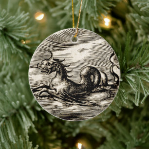 Sea Dragon at the Equator Ceramic Tree Decoration