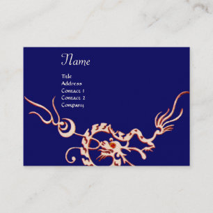 SEA DRAGON blue red black and white Business Card