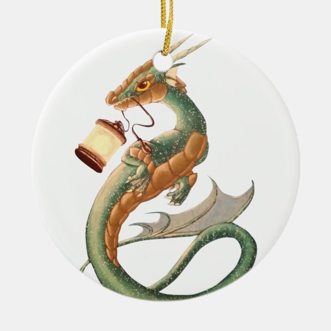 Sea Dragon Ceramic Tree Decoration (Front)