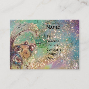 SEA DRAGON ,/ MAGIC BUTTERFLY PLANT,teal Business Card