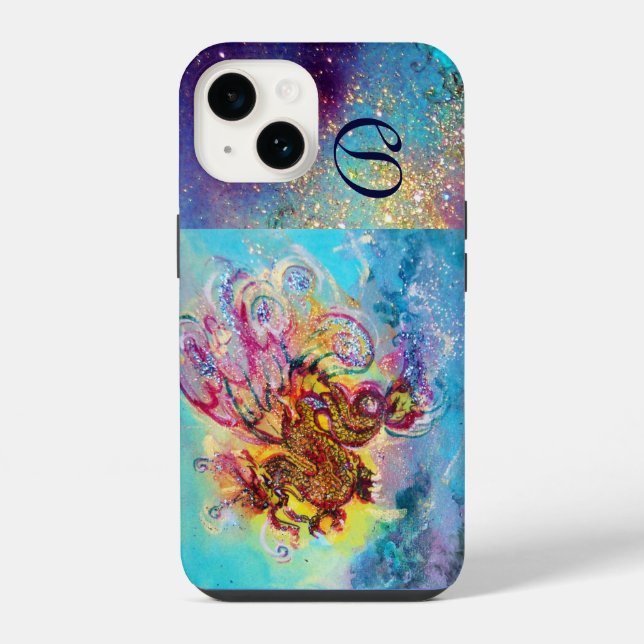 SEA DRAGON MONOGRAM Fantasy iPhone Case (Back)