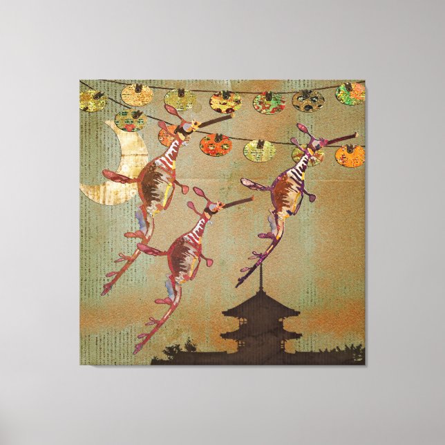 Sea Dragons Moonlight Journey Canvas (Front)