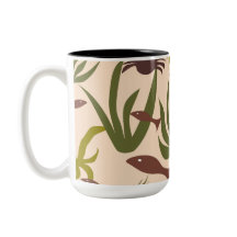 Sea Dream Fishes and Crabs Mug 