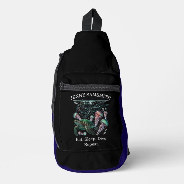 Sea Explorer: Dive, Laugh, Live! Sling Bag (Front)