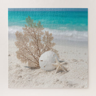 Sea Fan With Sand Dollar and Starfish Jigsaw Puzzle