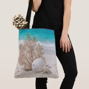Sea Fan With Sand Dollar and Starfish Tote Bag