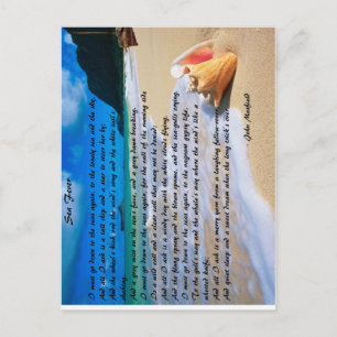 Sea Fever by: John Masefield Postcard