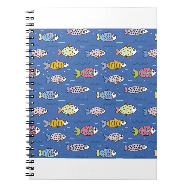 sea fish blue submarine animals notebook (Front)