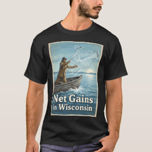 Sea Fishing Adventure – Vintage Fisherman Sunset T-Shirt