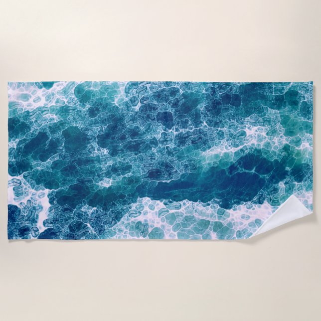 Sea Foam Beach Towel (Front)