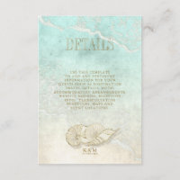 Sea Foam Beach Wedding Details ID837