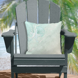 Sea Foam Beach Wedding Starfish ID837 Cushion