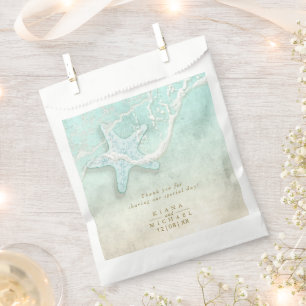 Sea Foam Beach Wedding Thank You V2 ID837 Favour Bags