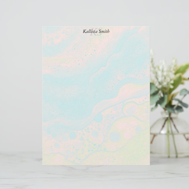 Sea Foam Custom Letterhead (Standing Front)