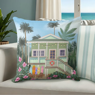 Sea Foam Green Beach House   Cushion