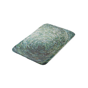 Sea Foam Green & Brown Cresting Wave Bath Mat Juul