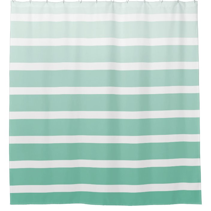 Sea Foam Green Stripe Shades Shower Curtain Zazzle.co.uk