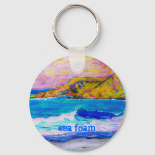 sea foam key ring