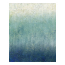 Sea Foam - Ocean Abstract Ombre Soft Blue Green