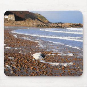 Sea foam on the beach mouse mat
