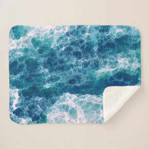 Sea Foam  Sherpa Blanket