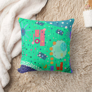 Sea Foam Summer: Abstract Art Cushion