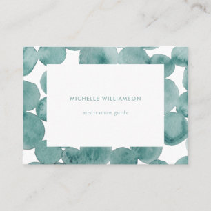 Sea Foam Turquoise Mint Abstract Watercolor Business Card