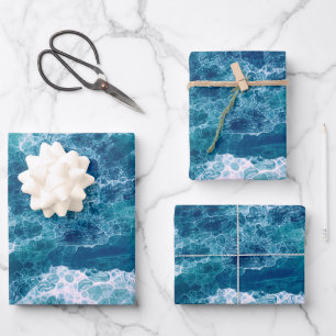 Sea Foam  Wrapping Paper Sheet