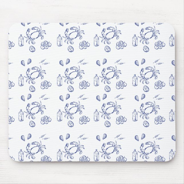 Sea Food Minimalism Mouse Mat (Front)