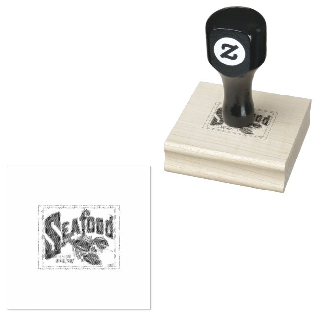 Sea Food Wood Art Stamp (Stamped)