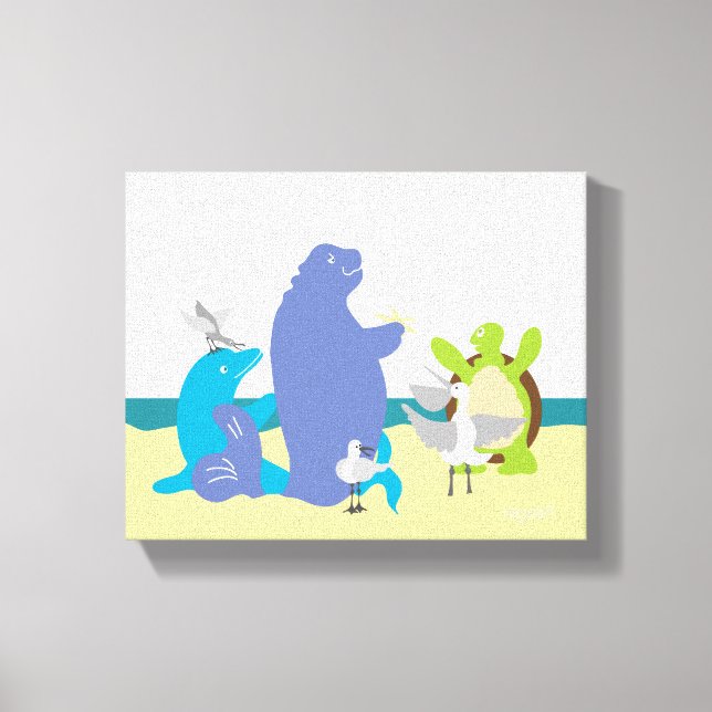 Sea Friends 8x10 Canvas Print (Front)