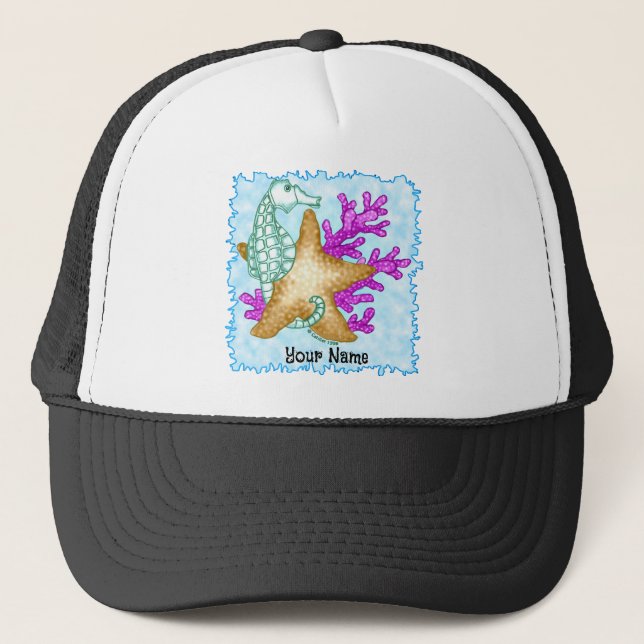 Sea Friends Seahorse Trucker Hat (Front)