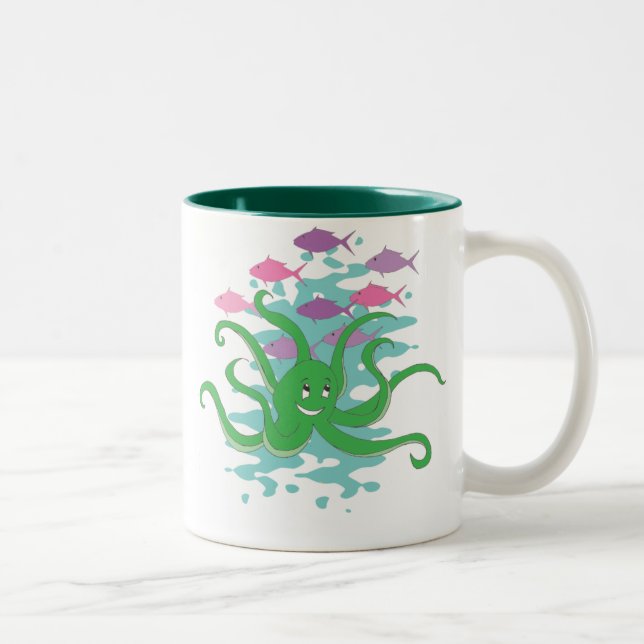 sea garden Two-Tone coffee mug (Right)