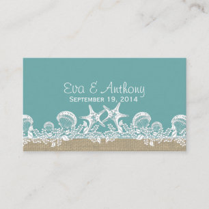 Sea Garland Beach Wedding Place Cards