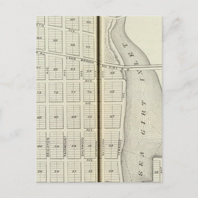 Sea Girt and Spring Lake Beach, Monmouth County Postcard (Front)